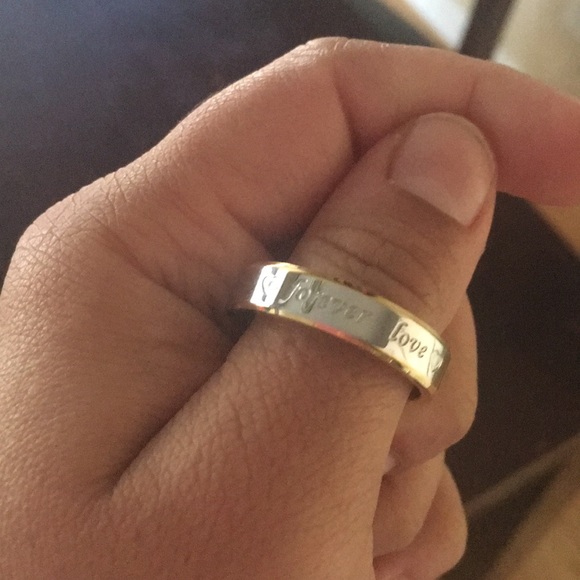 18K Gold plated forever love wedding rings - Picture 7 of 8